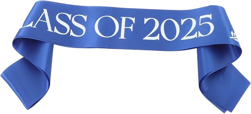 Blue Graduation Sash Reusable Fabric Shoulder Belt For School College Celebrations - Image 2